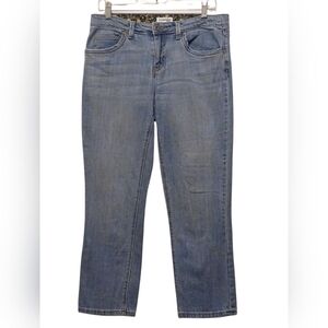 St. John's Bay - Straight Leg Blue Jeans, 5 Pocket Style, Belt Loops, Button...